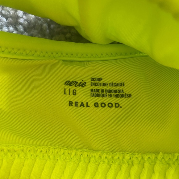 Aerie Neon Bathing suit top and bottom size large - Picture 3 of 4